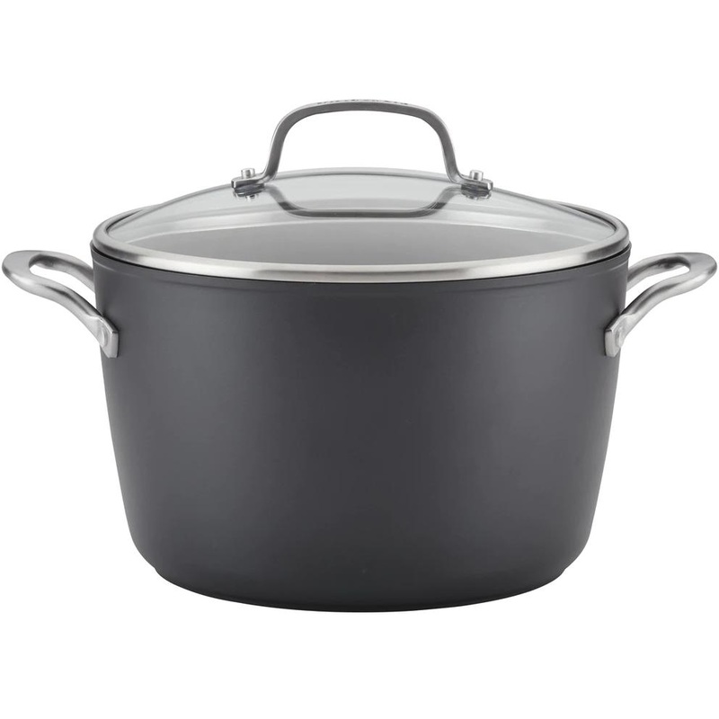 KitchenAid 8qt Hard Anodized Induction Non-Stick Stock Pot with Lid 80128