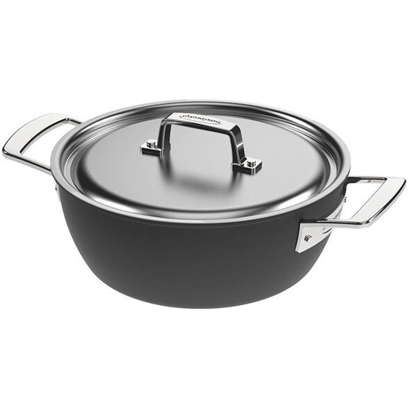 Demeyere Black 5, 3.25L Round Saucier and Sauteuse with Lid 1026913