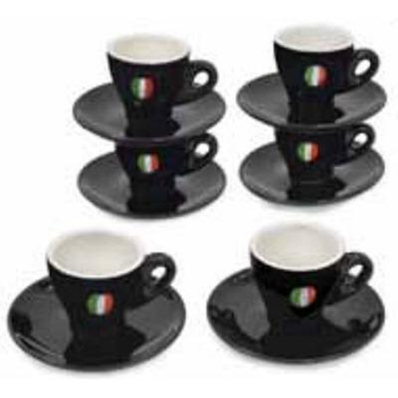 Sara Cucina 6-Piece 3oz Italian Bean Espresso Cup Set 3SP3FT-BEAN