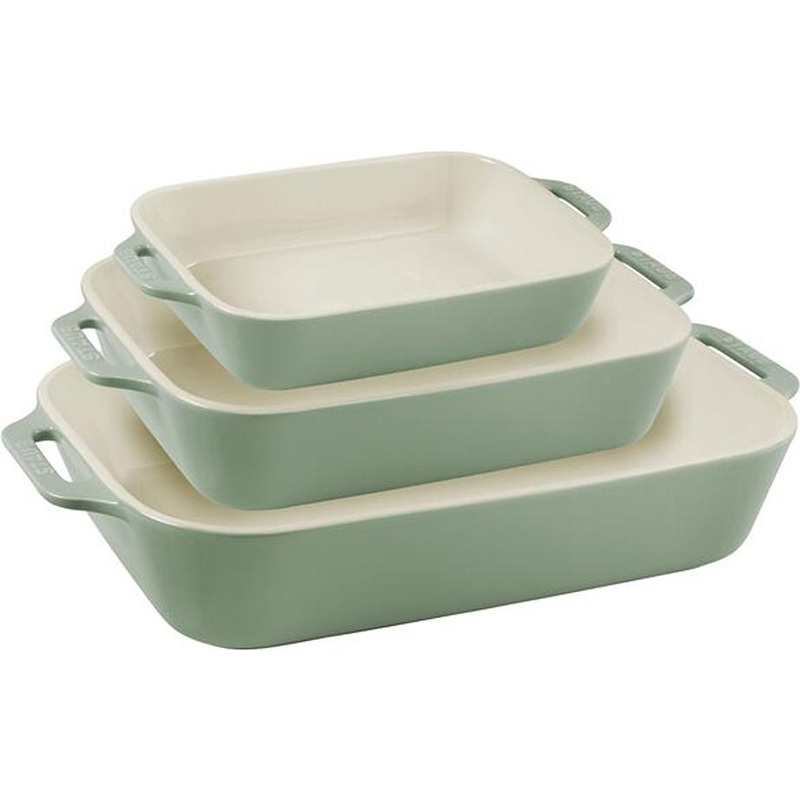 Staub 3-Piece Rectangular Baking Dish Set Eucalyptus 1022771