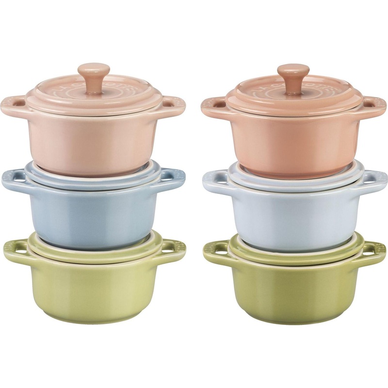 Staub 6-Piece Ceramic Cocotte Set - Mixed Colors 1029320