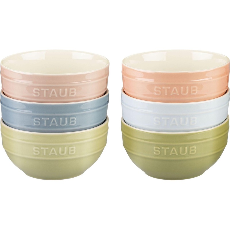 Staub 6-Piece Ceramic Macaron Large Bowl Set 1029319
