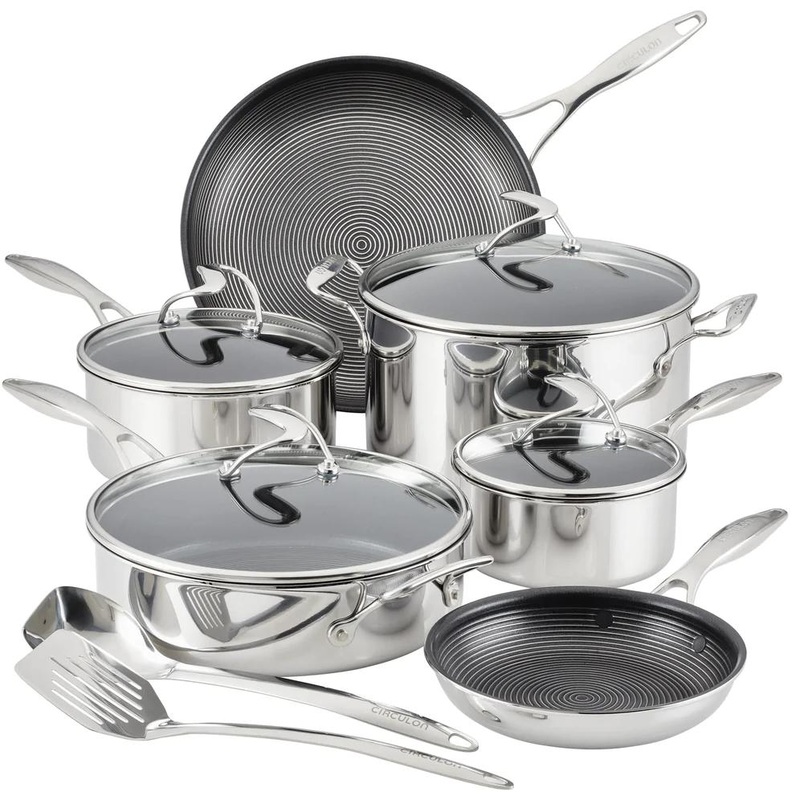 Circulon SteelShield C 10-Piece Non-Stick Cookware Set with 2-Piece Bonus Utensil Set 30012