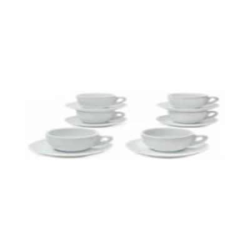 Sara Cucina 6-Piece Bianco Cappuccino Cup Set 2CP25
