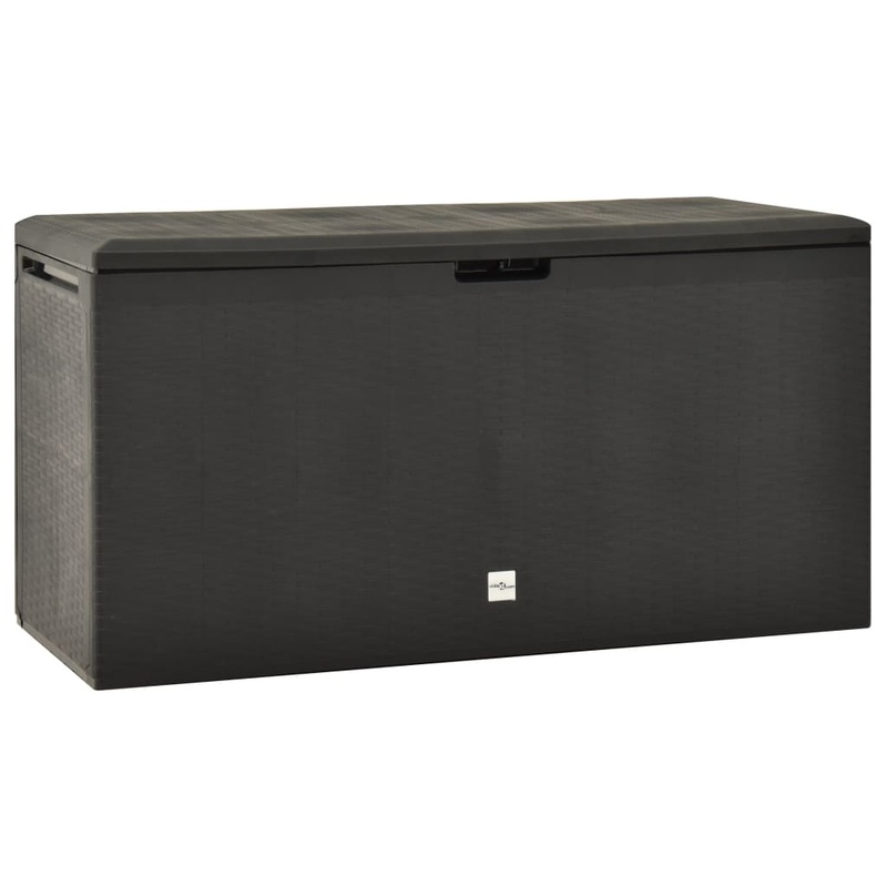 Bote de rangement de jardin Anthracite 114x47x60 cm