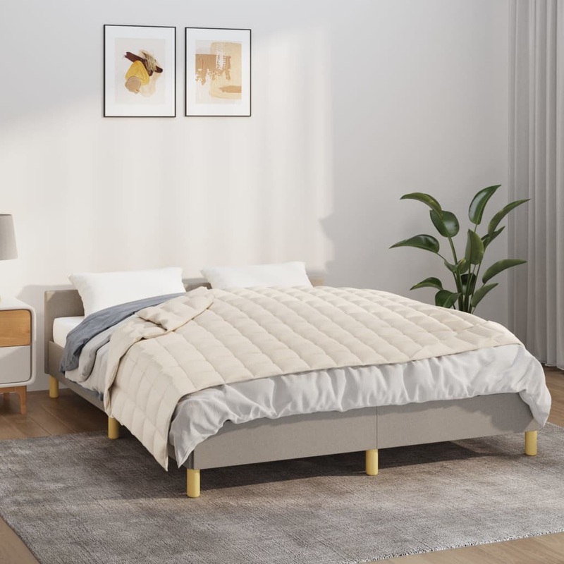 Couverture leste Crme clair 152x203 cm 7 kg Tissu