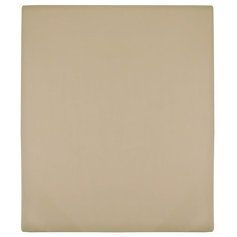 Drap-housse Jersey Taupe 100x200 cm Coton