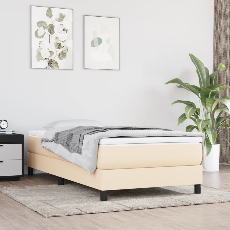 Matelas  ressorts ensachs pour enfants crme 80x160 cm tissu