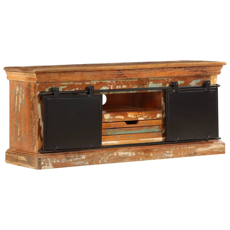 Meuble TV 110 x 30 x 45 cm Bois de rcupration massif