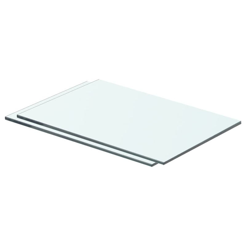 Panneaux d'tagre 2 pcs Verre Transparent 40 x 20 cm