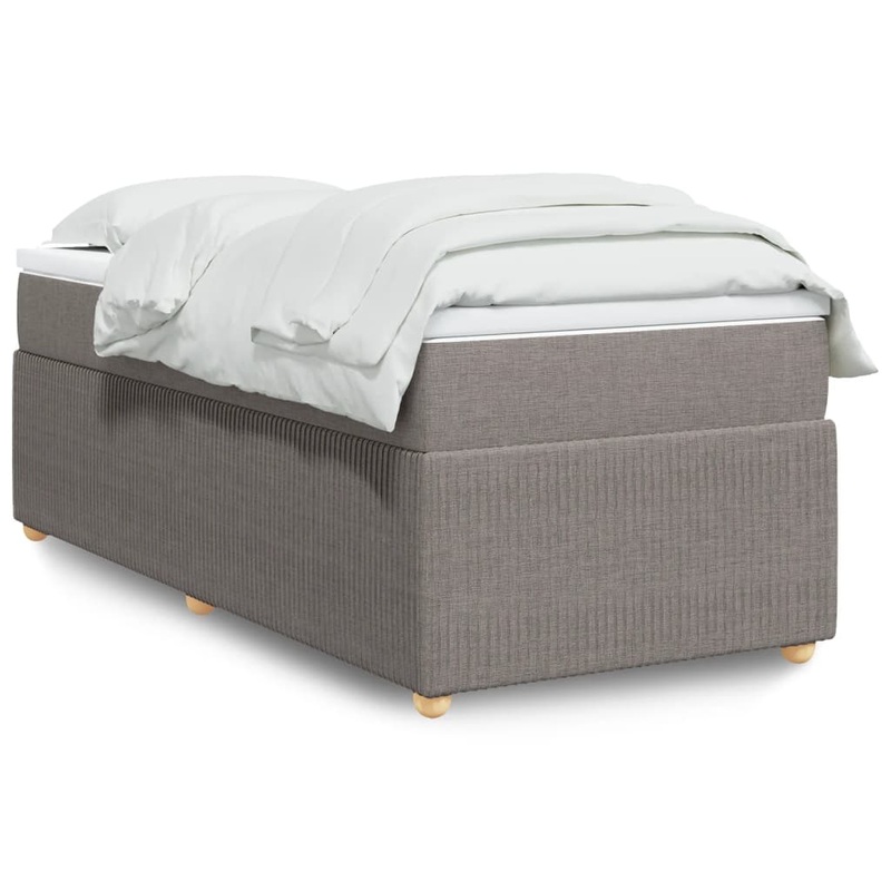 Sommier  lattes de lit avec matelas Taupe 100x200 cm Tissu