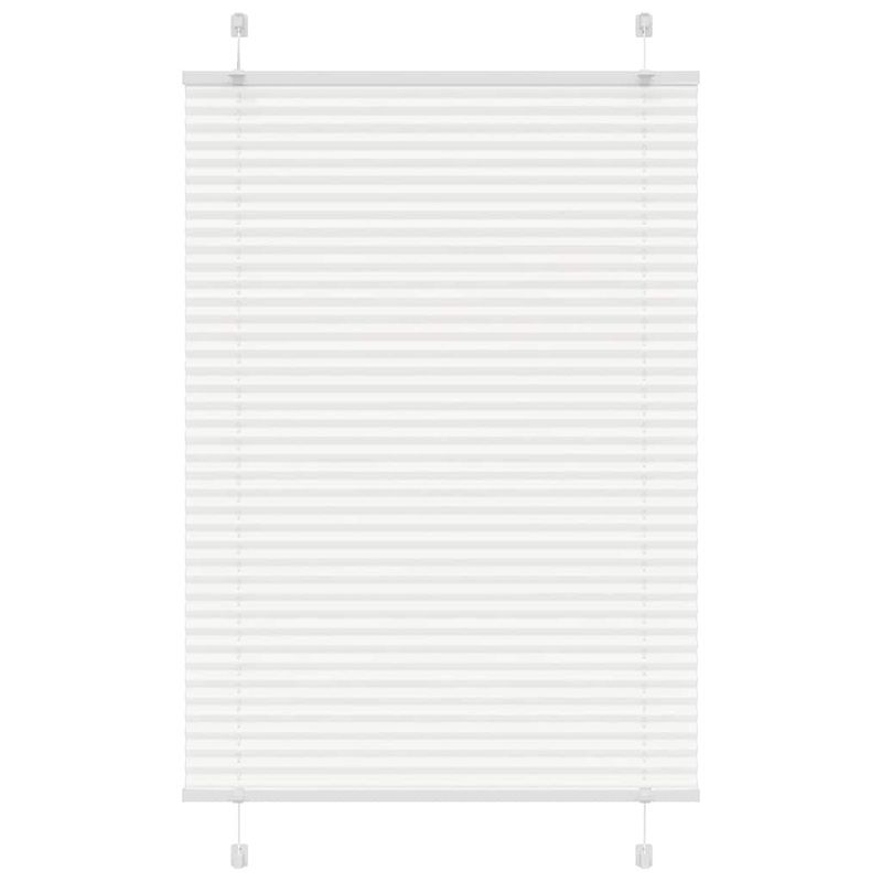 Store pliss blanc 85x100 cm largeur du tissu 84,4 cm polyester