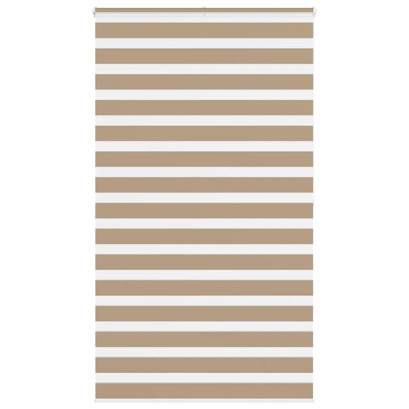 Store zbre marron sable largeur du tissu 125,9 cm polyester