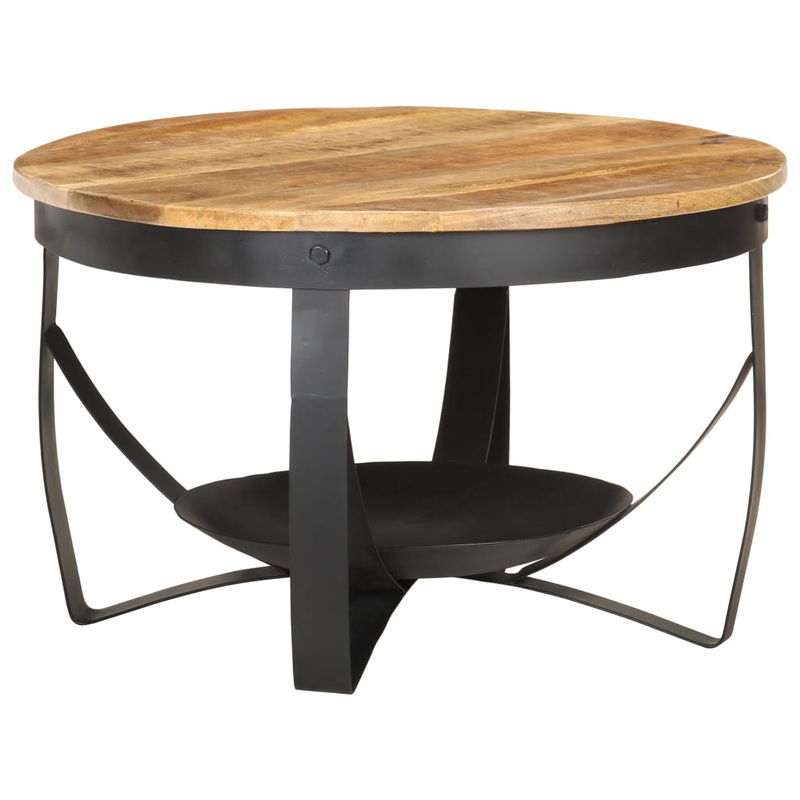 Table basse 68x43 cm Bois de manguier brut