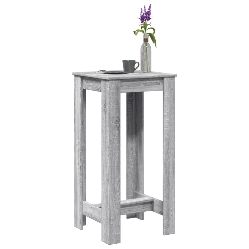 Table de bar sonoma gris 51x50x103,5 cm bois d'ingnierie