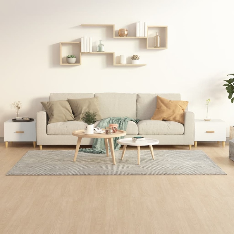 Tables basses 2 pcs blanc 50x50x40 cm bois d'ingnierie